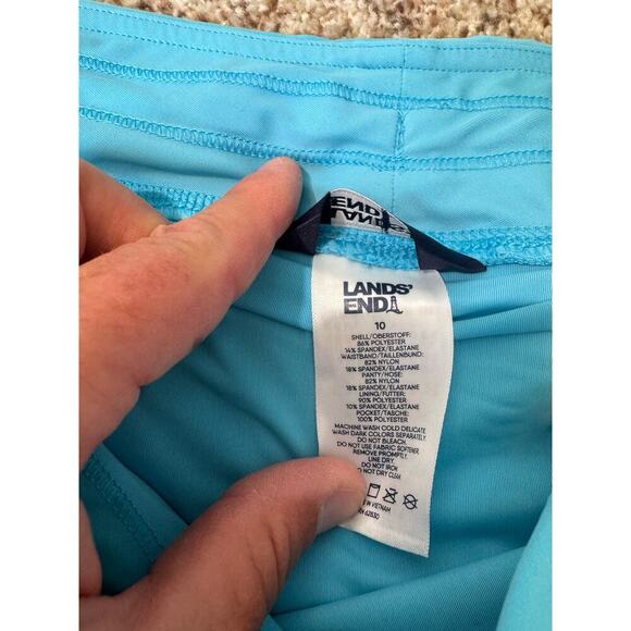 Lands End Swim Shorts, Teal/Blue, size women's 10, NWOT. - Picture 7 of 8